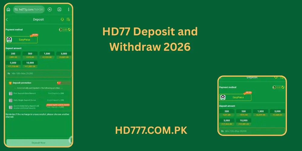 HD777 Game Deposit And Withdraw