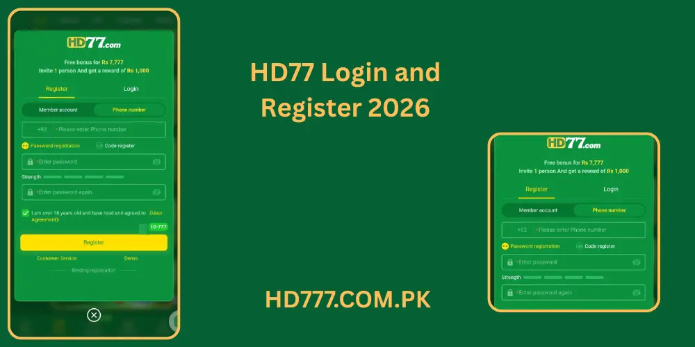 HD77 Game Login And Register